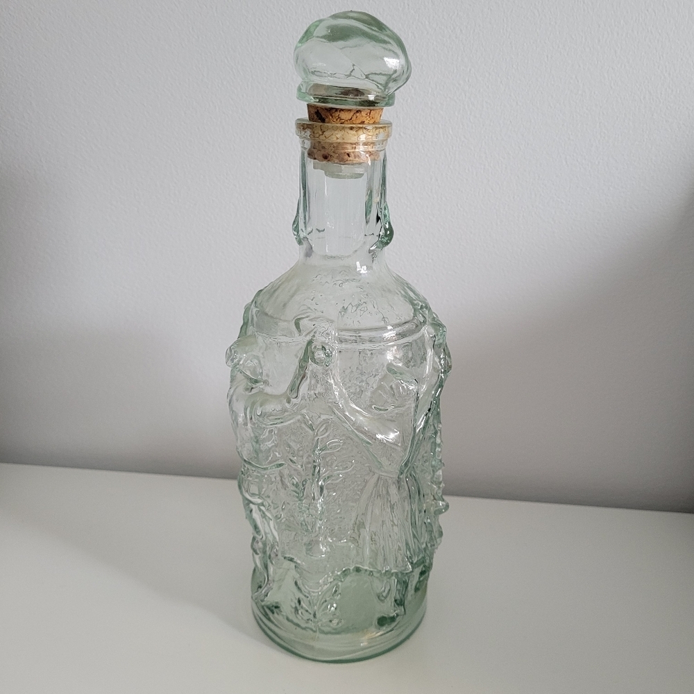 The Glass Of Spain KNOBLER - Vintage Decanter Spain Green with dancers